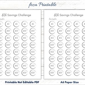 Printable A6 1k Savings Challenge, Budget Challenge 1k, A6 Budget Sheet, 1000 Savings Challenge, Money Envelopes, Money Saving Challenge PDF