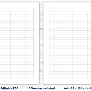 Blank Columns Chart Sheet Printable, Editable Blank Worksheet, Fillable ...
