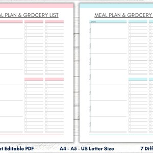 Printable Grocery List Planner Template (Digital Download) image 6