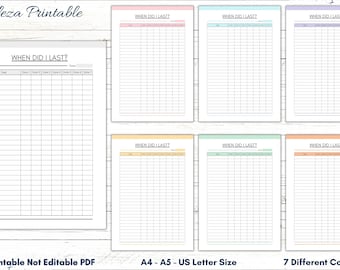 Suivi des dates : journal des tâches récurrentes imprimable (PDF)