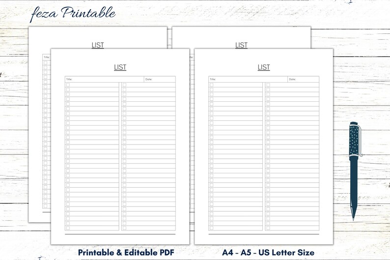 Blank Checklist Editable Template to Do List Printable to Do Blank Checklist Editable Template to Do List Printable to Do