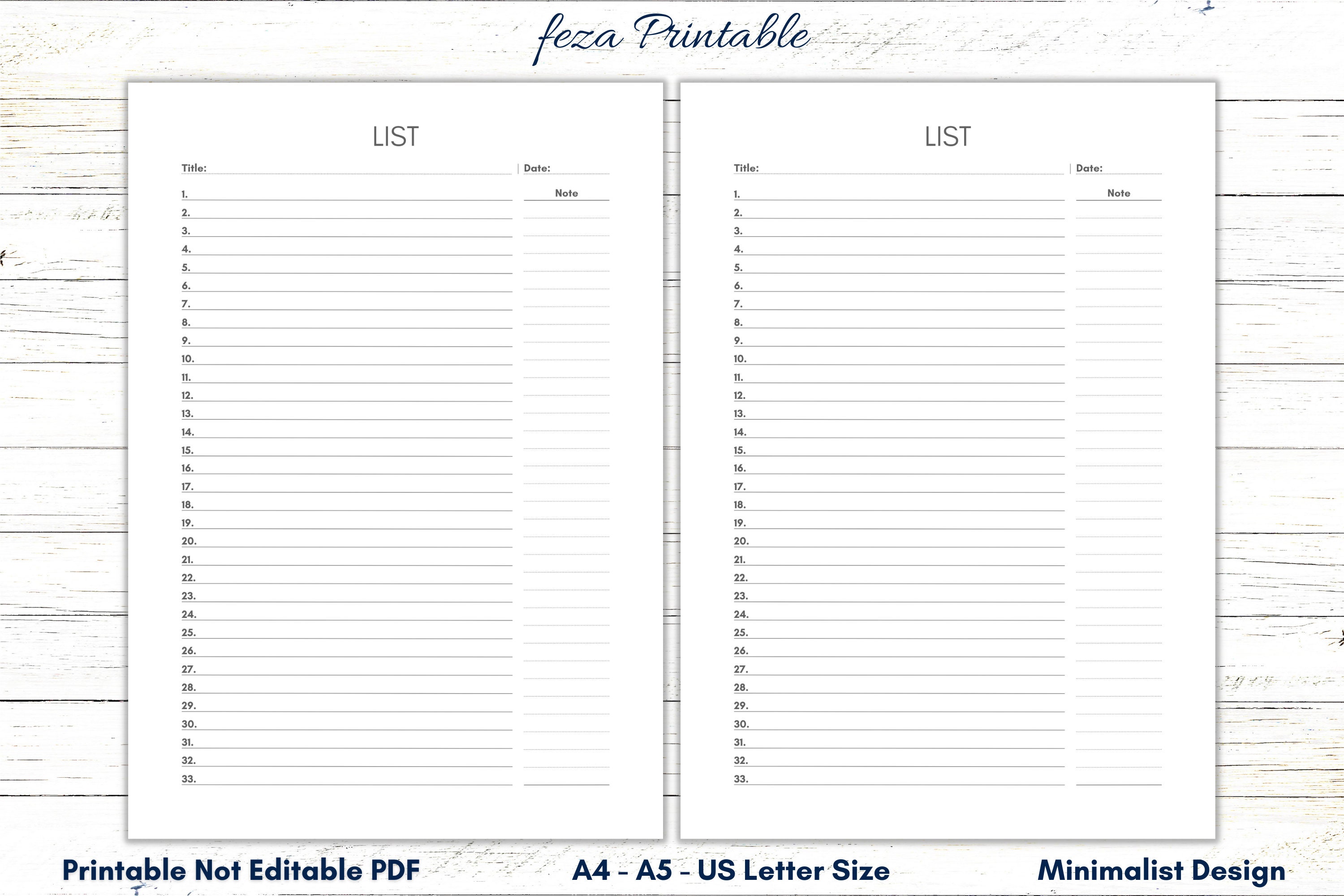 Blank List Template Blank Lists Numbered List Printable List List Blank List Template Blank Lists Numbered List Printable List List