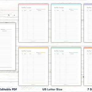 Raffle Tracker, Raffle Liste, Enter To Win, Eventplaner, Event-Planung, Event-Eintrittskarten, Geschenkliste, Event Giveaways, Ticket-Tracker, PDF, ID