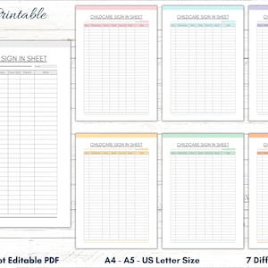 Wydrukuj arkusz rejestracyjny opieki nad dziećmi, rejestracja w żłobku, formularz rejestracyjny opieki nad dziećmi, lista rejestracyjna PDF, formularz rejestracyjny przedszkola, szablon rejestracyjny szkoły