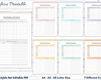 Boekleestracker afdrukbaar, leeslogboek, bulletjournal (pdf)