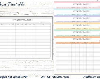 Afdrukbare resellerinventaris, sjabloon voorraadtracker (digitale download)