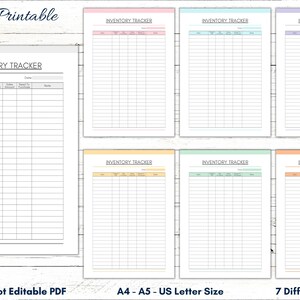Printable Inventory Tracker, PDF Inventory Management, PDF Inventory Tracking Sheet, Product Inventory List, Inventory Template, Business
