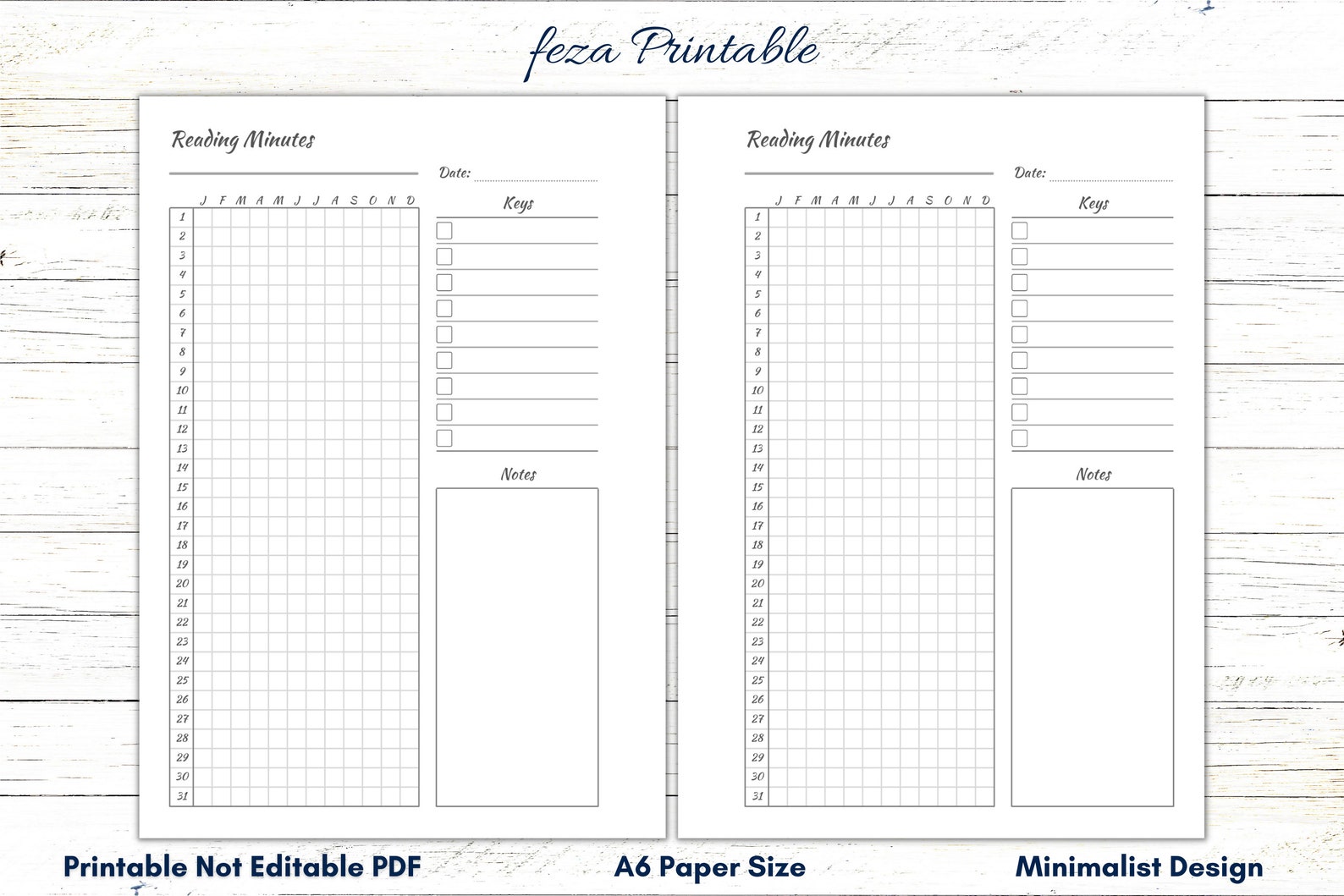 A6 Book Reading Minutes Tracker Printable, Reading Journal, A6 Reading ...