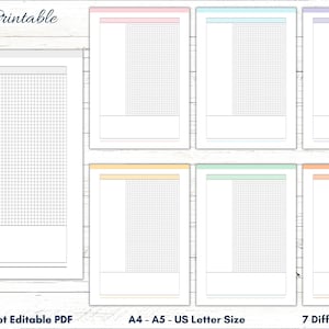 Printable Grid Cornell Notes Template, Cornell Note Taking Method Sheet, Colored Cornell Note Pages, Note Taking System, Grid Cornell Note