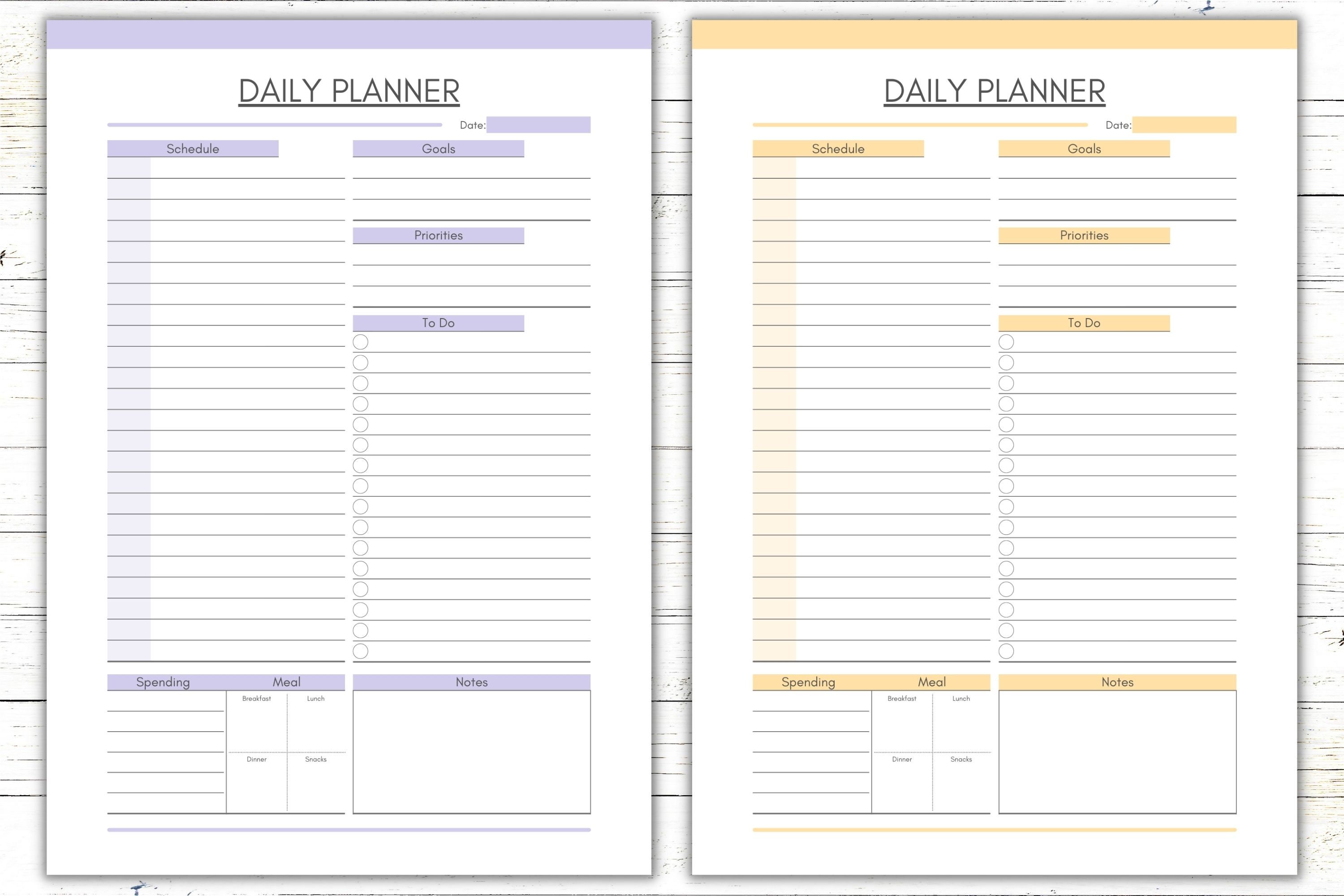 Printable Daily Planner, Daily Log, Daily Notes, Printable to Do List ...