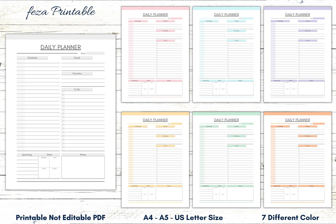 Printable Daily Planner, Daily Log, Daily Notes, Printable to Do List