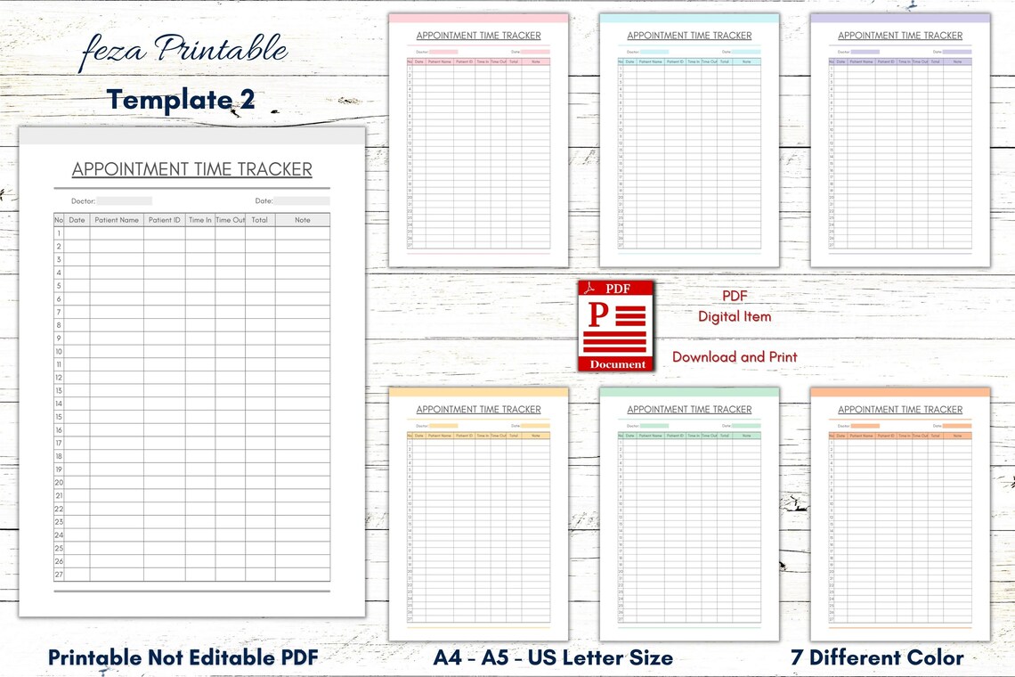 Printable Doctor Appointment Book, Doctor Visits Tracker, Doctor ...