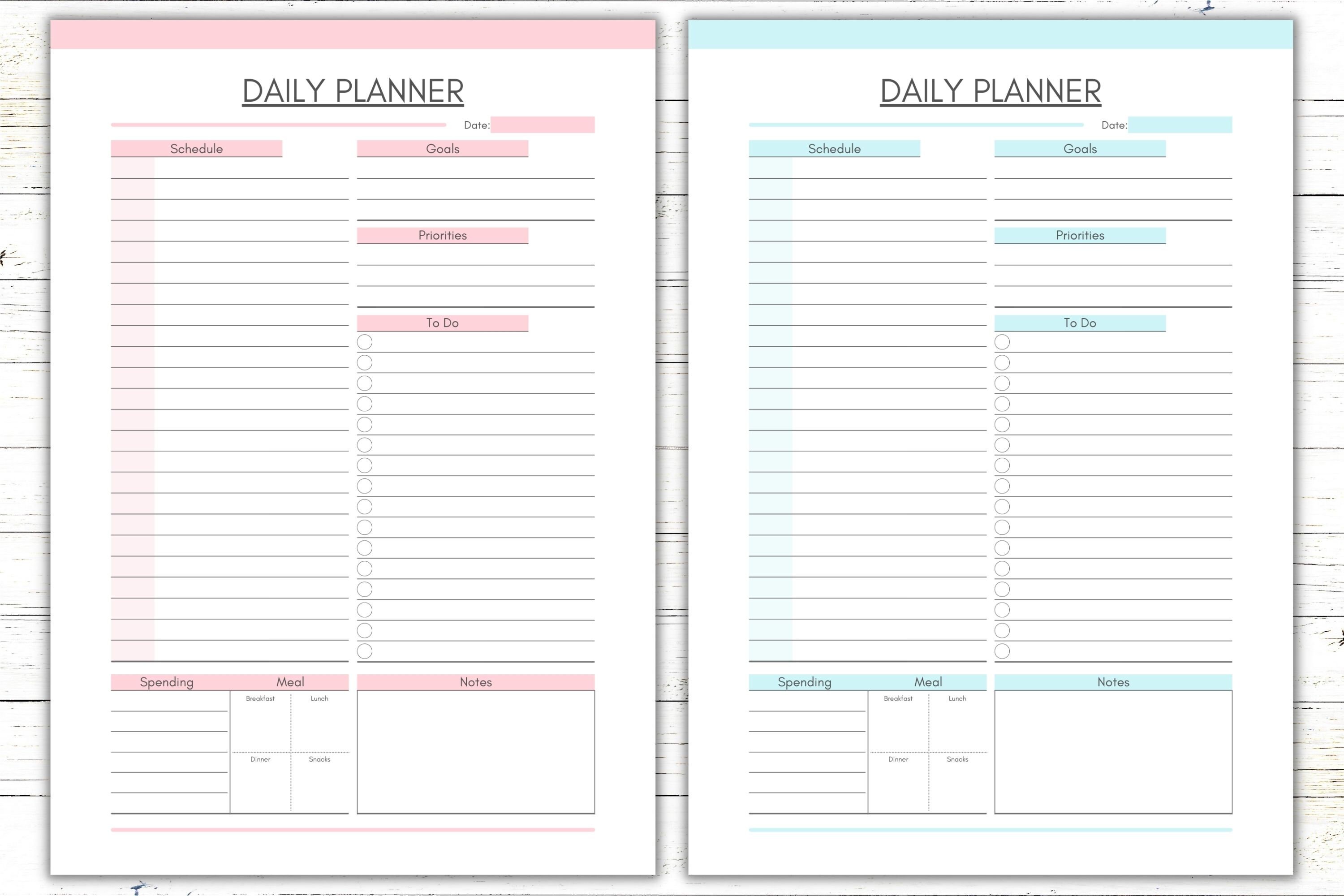 Printable Daily Planner, Daily Log, Daily Notes, Printable to Do List