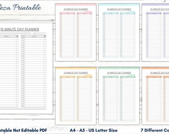15 Minute Daily Planner - Etsy