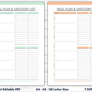 Printable Grocery List Planner Template (Digital Download) image 8
