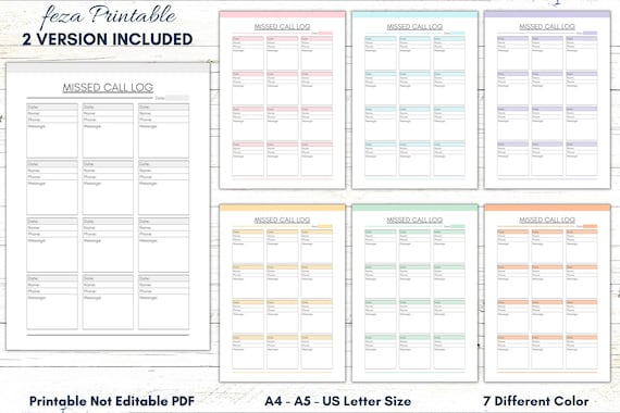 Call Log Template Free Printable Call Log Templates [Word, Excel, PDF]