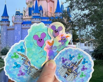Mouse Balloon Inspired Fan Art Sticker Pack with single holographic design