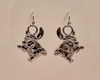 Stitch Space Alien Inspired Fan Made earrings (sim)