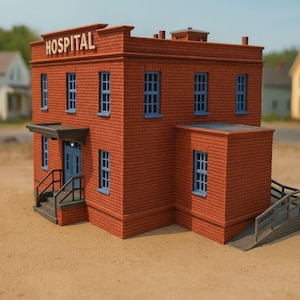 N Scale Small Town Hospital 1:160 Building