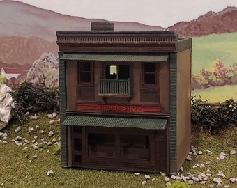 N-scale building hobby shop 1:160