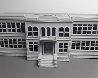 N scale school building 1:160