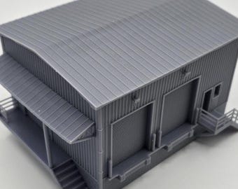 HO Scale Industrial Freight Warehouse – Loading Dock Building