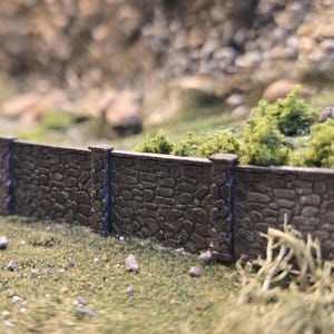 N scale stone retaining wall 1:160