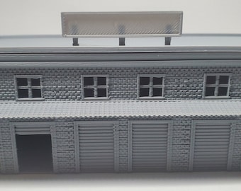 N scale building 1:160 track side warehouse storage