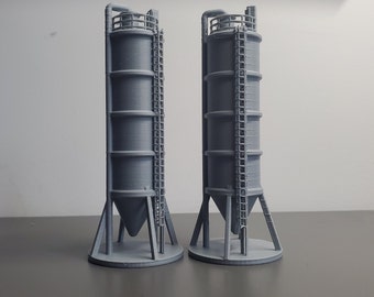 N Scale Industrial Silos 1:160 (pair)