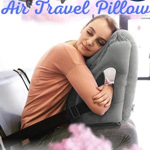 Inflatable Travel Pillow Set for Airplane Air Cushion Neck Head