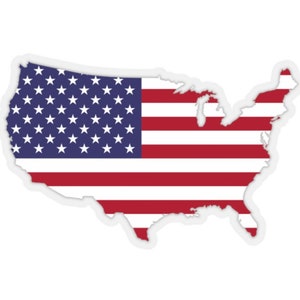 Pegatinas de la bandera de EE. UU. - Pegatinas de mapa de EE. UU. / Pegatinas de mapa de Estados Unidos / Pegatinas de países de EE. UU. / Pegatinas de Maga