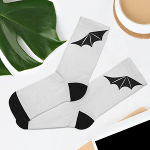 Workout Socks - Halloween Socks / Evil villain Socks / Witch Wings Socks / Anime socks / Gym socks