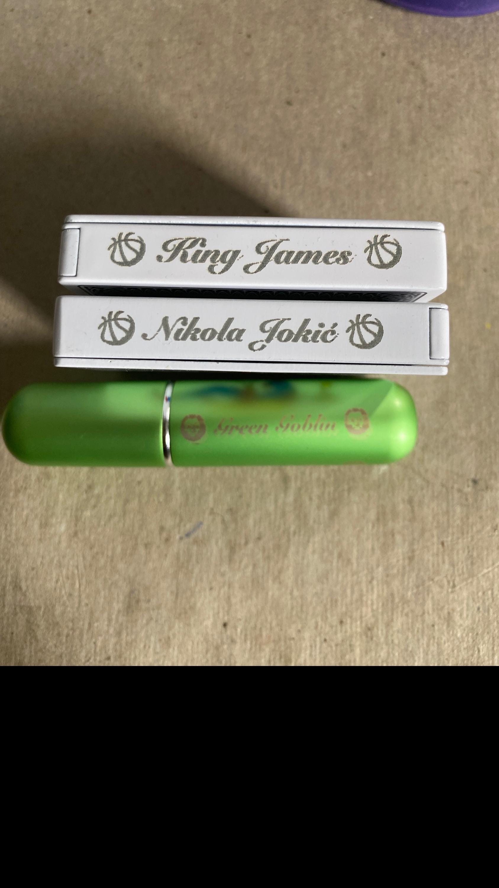 Poker Card Metal Lighter, Green Flame Torch Ligher - Windproof Refillable Lighter, Cool adult gadget pocket Lighter, Custom gift for men