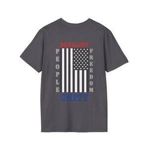 American Pride T-Shirt: Equality, Freedom, Unity - Patriotic Tee image 2