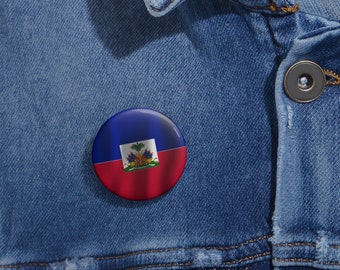 Haitian Flag Pin: Haiti Pride Button