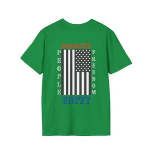 American Pride T-Shirt: Equality, Freedom, Unity - Patriotic Tee image 4