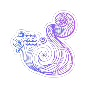Sticker signe du zodiaque - Sticker VERSEAU / Sticker zodiaque Verseau / Sticker horoscope Verseau