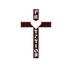 Faith and Prayer Sticker - Jesus Sticker / Worship Religious Sticker / Holy Cross Sticker / Jesus Christ Sticker for Christians