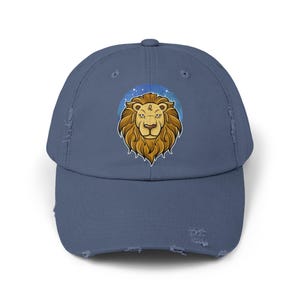Leo Distressed Cap, Leo Dad Hat, Zodiac Sign Hat, Horoscope Baseball Cap, Leo Birthday Trucker Hat, Unique Leo Gift Birthday Hat