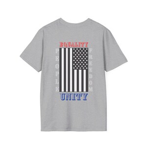 American Pride T-Shirt: Equality, Freedom, Unity - Patriotic Tee image 9