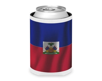 Hoes Haïtiaanse vlag blikjeskoeler: Haïti Pride Gift