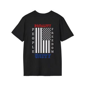 American Pride T-Shirt: Equality, Freedom, Unity - Patriotic Tee image 1