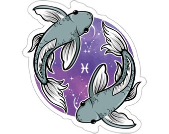 Sticker sterrenbeeld Vissen: vinylsticker astrologiehoroscoop