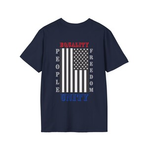 American Pride T-Shirt: Equality, Freedom, Unity - Patriotic Tee image 6