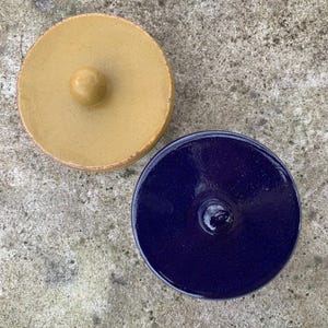 Récipient à couvercle moderne en céramique fait main, bocal image 3