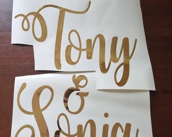 Custom made vinyl decal labels