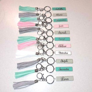 Personalized rectangle enamel keyrings
