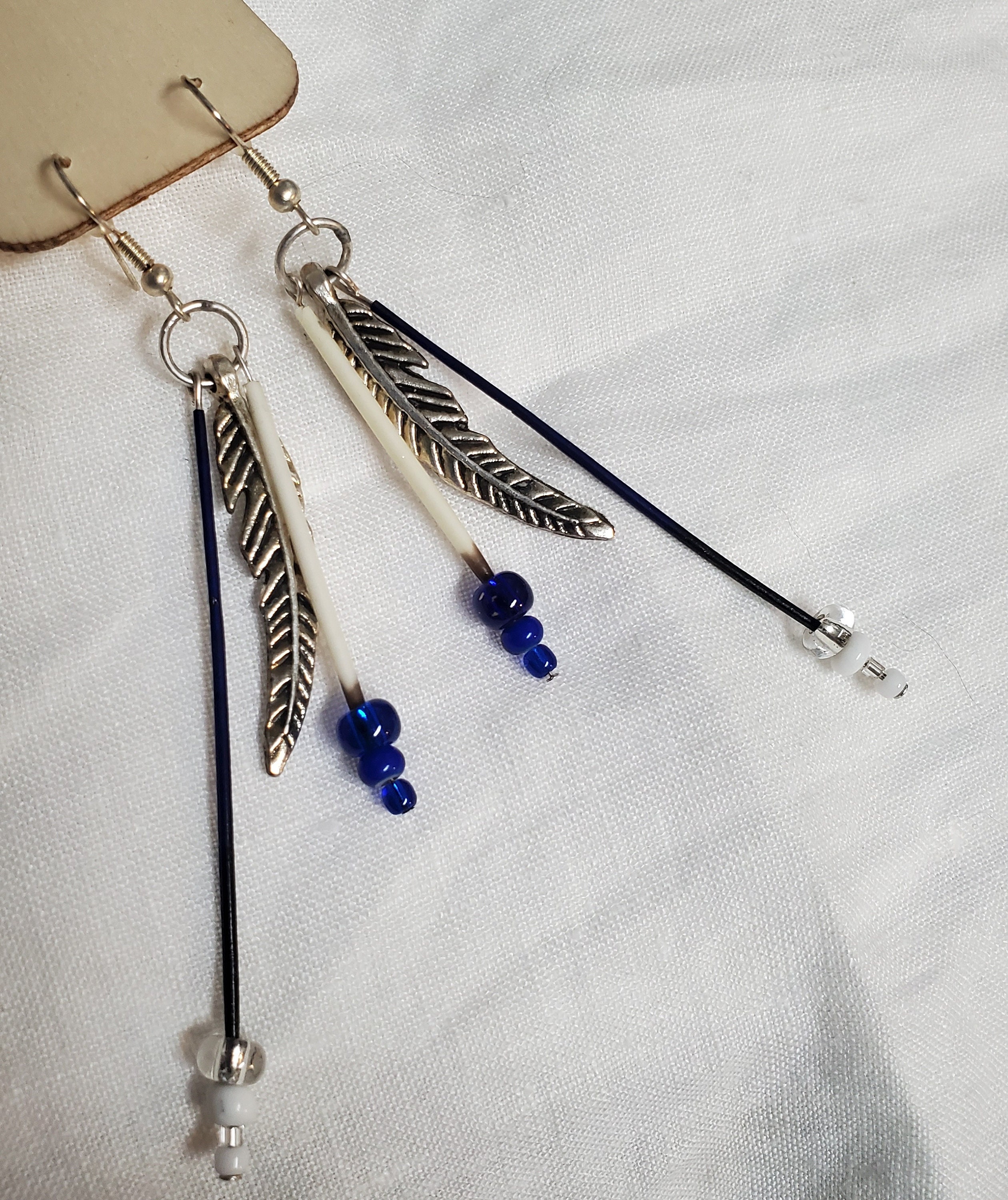 HUNTER Earring Porcupine Quill Black Diamond Dust 24K Gold Leaf main image 1