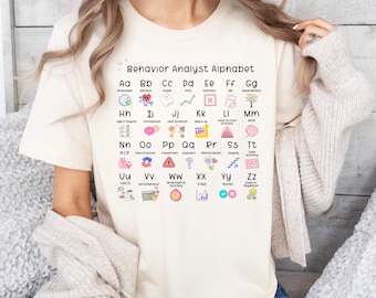 BCBA Shirt, Behavior Analyst, Gift for BCBA, BCBA Alphabet
