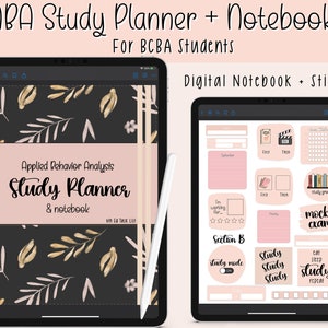 Digitale BCBA-studienotitieboekje en planner | BCBA-notitieboekje voor Goodnotes | Studievoorbereiding voor BCBA-examen